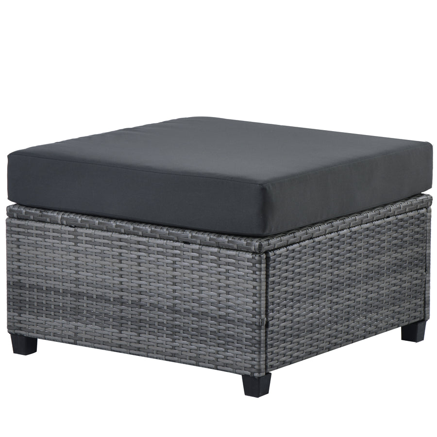 SEGMART Patio Furniture Sets, 7-Piece Wicker Patio Conversation Furniture Set with 6 Seats, Coffee Table, Outdoor Sectional Sofa for Backyard Porch Lawn Pool, Gray