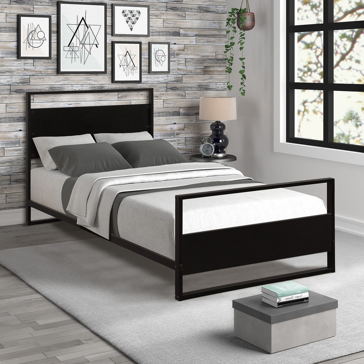 Amazon.com: zunatu 14 Inch Twin Metal Bed Frame Foundation