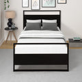36.6 Inch SEGMART Twin Bed Frame with Headboard and Footboard, Full Bed Foundation w/10 Metal Legs, Noise-Free/ No Box Spring Needed, Easy assembly, for Dorm, School, Child Room, 300lbs, S1856
