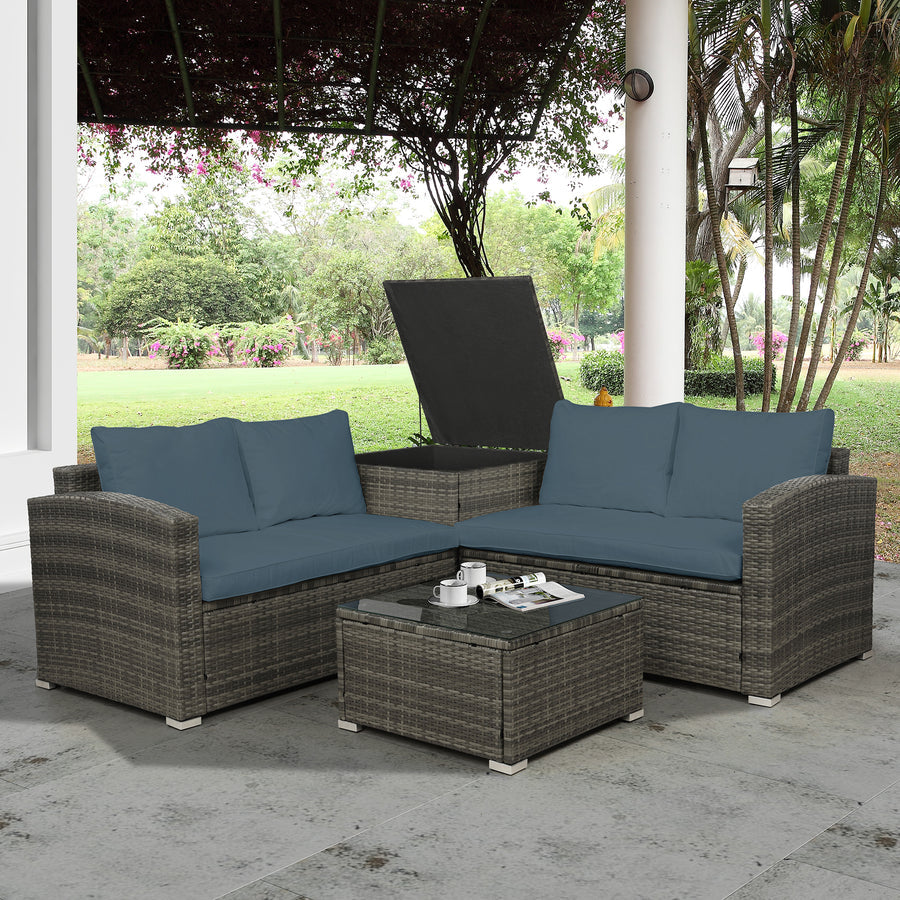 4 Piece Outdoor Patio Furniture Set