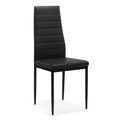 Dining Table Sets of 5, Upgrade Black Tempered Glass Sturdy Dinner Table Top with Dining Chair Sets of 4, Legs with Anti-Slip Mat, for Home, Kitchens, Dining Rooms, Cafe, Eating, Work, S12727