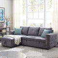 Segmart® Sectional Sofa Grey Fabric