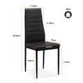 Dining Table Sets of 5, Upgrade Black Tempered Glass Sturdy Dinner Table Top with Dining Chair Sets of 4, Legs with Anti-Slip Mat, for Home, Kitchens, Dining Rooms, Cafe, Eating, Work, S12727