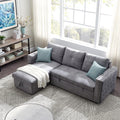 Segmart® Sectional Sofa Grey Fabric