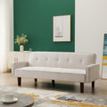 SEGMART Convertible Sofa Bed, Multi-Function Folding Futon Couch, Modern Breathable Linen Sofa Sleeper Bed for Small Room Apartment, Fold-out Couch with Wood Legs Quickly Converts into a Bed, B3031