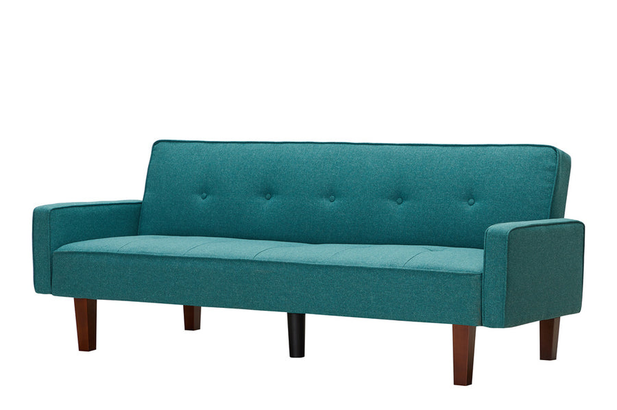 Sofa Sleeper, SEGMART Modern Fabric Sofa Bed with Armrest, Convertible Futon Couches and Sofas w/Wood Legs, Small Spaces Recliner Couch Living Room Furniture Loveseat Sofa, Green, LLL2036