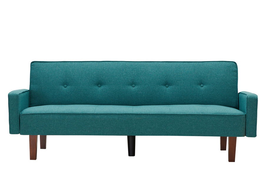 Sofa Sleeper, SEGMART Modern Fabric Sofa Bed with Armrest, Convertible Futon Couches and Sofas w/Wood Legs, Small Spaces Recliner Couch Living Room Furniture Loveseat Sofa, Green, LLL2036