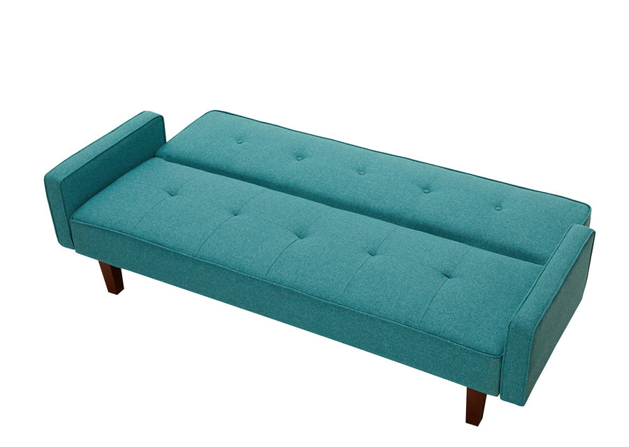 Sofa Sleeper, SEGMART Modern Fabric Sofa Bed with Armrest, Convertible Futon Couches and Sofas w/Wood Legs, Small Spaces Recliner Couch Living Room Furniture Loveseat Sofa, Green, LLL2036
