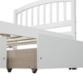 Twin Bed Frame with Headboard, White Twin Bed Frame with Storage Drawers for Kids, Modern Wood Twin Bed Frame Bedroom Furniture with Strong Wood Slat Support for Adults, No Box Spring Needed, L4206