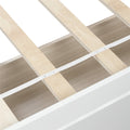 Twin Bed Frame with Headboard, White Twin Bed Frame with Storage Drawers for Kids, Modern Wood Twin Bed Frame Bedroom Furniture with Strong Wood Slat Support for Adults, No Box Spring Needed, L4206