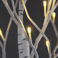 Pre-lit Birch Tree, 3 Pack 4FT 5FT 6FT Birch Tree with Warm White, White Christmas Tree Lights with Base, Decor for Christmas/Party/Wedding/Office/Home/Bedroom, Plug-in Indoor Outdoor Use, B22
