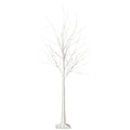 Pre-lit Birch Tree, 3 Pack 4FT 5FT 6FT Birch Tree with Warm White, White Christmas Tree Lights with Base, Decor for Christmas/Party/Wedding/Office/Home/Bedroom, Plug-in Indoor Outdoor Use, B22