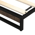 Metal Platform Bed Frame, SEGMART Queen Size Bed Frame with Headboard, Metal Bed Frame with Wood Slat Support, Queen Size Bed for Adults Teens Kids, Queen Bed Frame No Box Spring Needed, L