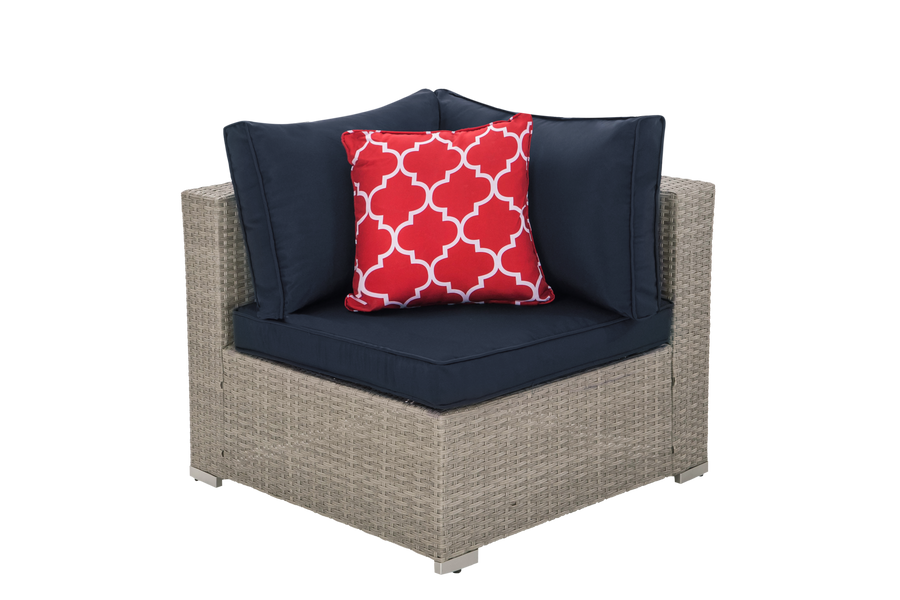 7 Pieces Wicker Bistro Patio Furniture Sectional Set