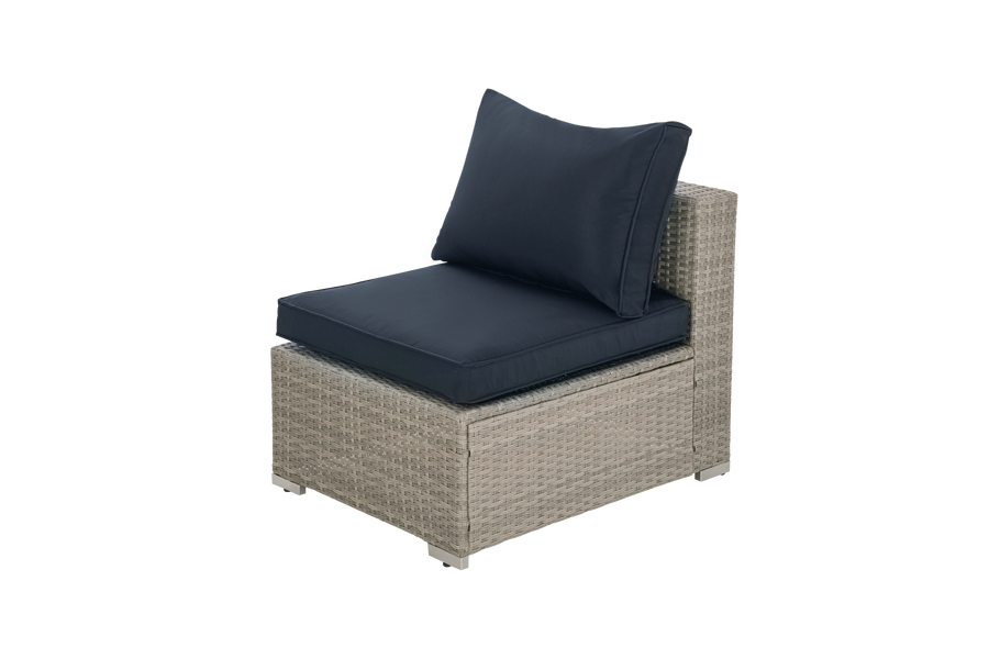 7 Pieces Wicker Bistro Patio Furniture Sectional Set