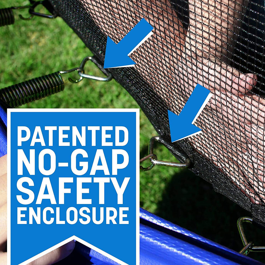 12FT Trampoline, Upgraded Outdoor Round Trampoline with Safety, Enclosure and Ladder, Outdoor Trampoline for Family School Entertainment, Heavy Duty Frame and Coiled Spring