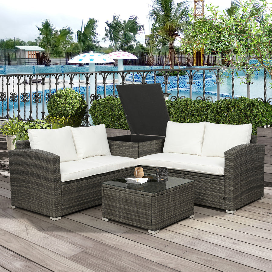 4 Piece Outdoor Patio Furniture Set