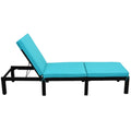 Patio Chaise Lounge Chair, Rattan Wicker Chaise Lounge, All-Weather Sun Chaise Lounge Furniture, Pool Furniture Sunbed with Removable Cushion, Tanning Lounge Chair with 6 Adjustable Positions, B335