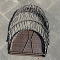 SEGMART Outdoor Hanging Egg Chair with Stand, Wicker Hanging Swing Chair with Steel Frame and UV Resistant Cushion, Hammock Basket Egg Chair, 250lbs Capacity for Indoor Outdoor Yard Balcony Patio