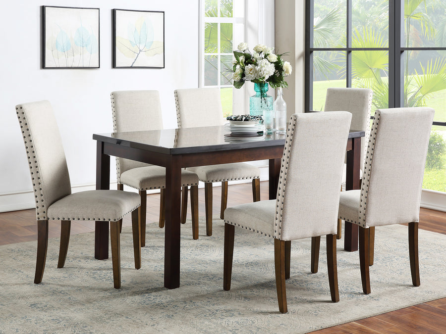 Segmart Dining Chair, Set of 2, Beige