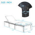 Patio Chaise Lounge Chair, Rattan Wicker Chaise Lounge, All-Weather Sun Chaise Lounge Furniture, Pool Furniture Sunbed with Removable Cushion, Tanning Lounge Chair with 6 Adjustable Positions, B335