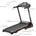 Treadmill with Incline, Folding Electric Treadmill for Home, Electric Motorized Running Machine with Display and Cup Holder, Jogging Exercise Equipment with 12 Preset Programs, LLL2340