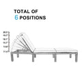 Patio Chaise Lounge Chair, Rattan Wicker Chaise Lounge, All-Weather Sun Chaise Lounge Furniture, Pool Furniture Sunbed with Removable Cushion, Tanning Lounge Chair with 6 Adjustable Positions, B335