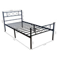Twin Bed Frame No Box Spring Needed, SEGMART Twin Platform Bed Frame with Headboard, Metal Full Size Bed Frame, LLL2957
