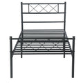 Twin Bed Frame No Box Spring Needed, SEGMART Twin Platform Bed Frame with Headboard, Metal Full Size Bed Frame, LLL2957