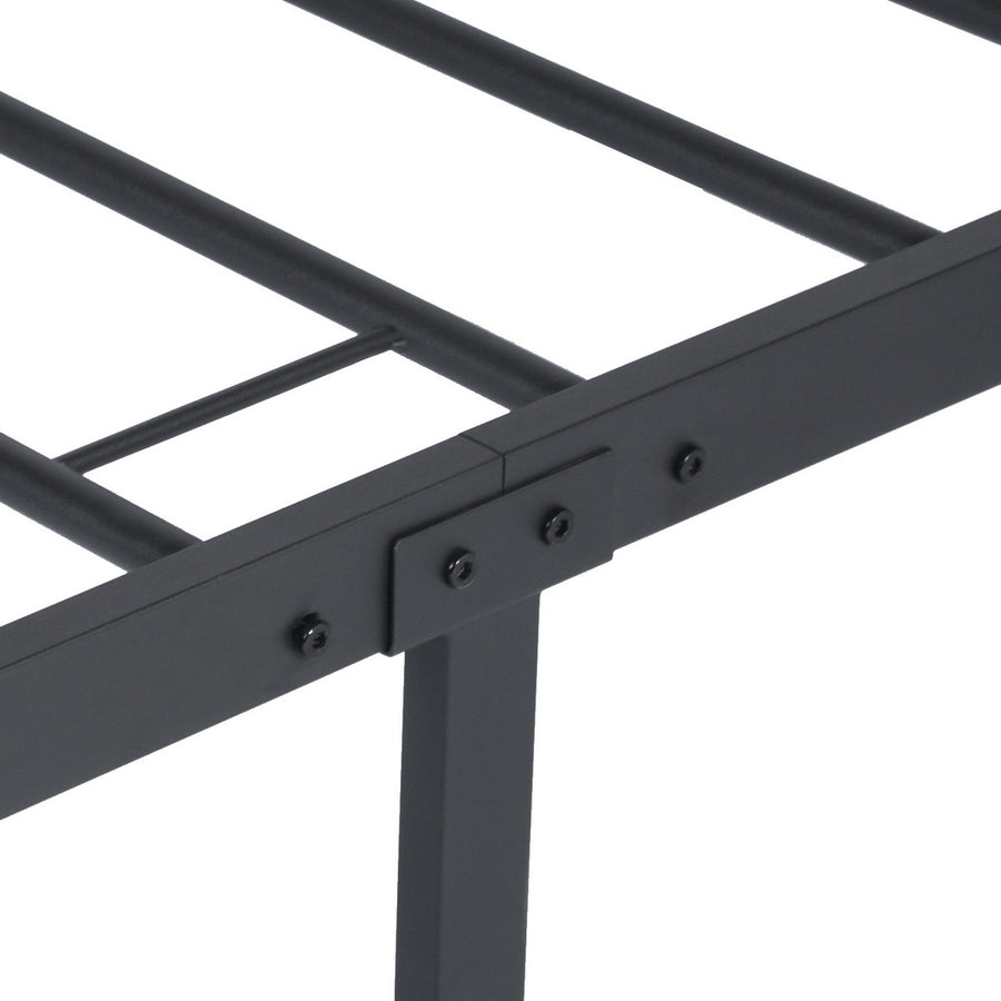 Twin Metal Bed Frame, Black Twin Platform Bed with Headboard and Footboard, Modern Metal Twin Bed Frame Bedroom Furniture with Metal Slat for Kids Adults Teens, No Box Spring Needed, L4227