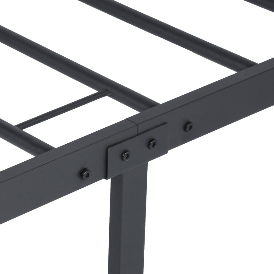 Metal Platform Bed Frame with Headboard, SEGMART Full Size Bed Frame, Metal Bed Frame with Metal Slat Support, Platform Bed Frame with Solid Construction, 77.6"L x 56"W, Max Holds 220LBS, Black, L