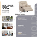 Segmart Microfiber Recliner, Beige, L