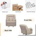 Segmart Microfiber Recliner, Beige, L