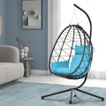 Segmart Wicker Egg Hanging Chair, L