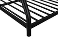 Metal Twin over Full Bunk Bed, for Kids, Solid Metal Bunk Bed Frame with Ladder, Safety Rail, Space Saver, No Box Spring Needed, Black, L