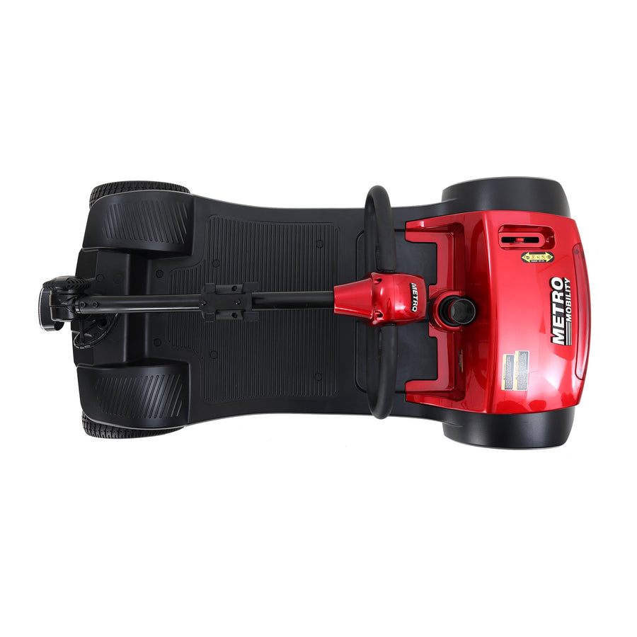 Mobility Scooters for Seniors, 2 in 1 Cup & Phone Holder Electric Scooters with 4 Wheel, Compact Motorized Scooter with Headlights, Outdoor Outdoor Compact Scooter With Anti-Tip wheels, Red, SS1920