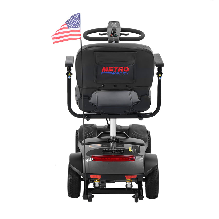 Mobility Scooters for Seniors, 2 in 1 Cup & Phone Holder Electric Scooters with 4 Wheel, Compact Motorized Scooter with Headlights, Outdoor Power Scooter With Anti-Tip wheels, Grey, SS1940
