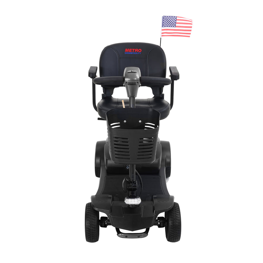 Mobility Scooters for Seniors, 2 in 1 Cup & Phone Holder Electric Scooters with 4 Wheel, Compact Motorized Scooter with Headlights, Outdoor Power Scooter With Anti-Tip wheels, Grey, SS1940