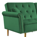 Sofa Sleeper, SEGMART L-Shaped Sectional Sofa Bed with Reversible Ottoman, 2 Pillows, Modern Fabric Bedroom Furniture Sleeper Sofa Couch with Metal Legs for Living Room, Green, L5542