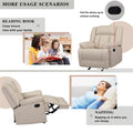 Segmart Microfiber Recliner, Beige, L