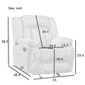 Segmart Microfiber Recliner, Beige, L