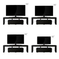 Segmart TV Stand for 70 inch TVs, Modern Black LED TV Stand with 16 Colors Light, TV Media Console High Gloss Entertainment Center with 2 Drawers and Open Shelves, Black, S9800