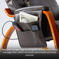 SEGMART Rocking Recliner Chair with Remote Control for Adults, PU Leather Single Recliner Chair w/ Bread-Type Thick Handrail & Side Pocket, for Home, Living Room, Lounge, 330lbs, S12548