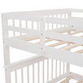 Segmart White Full Over Full Bunk Bed with Trundle, Solid Wood Full Bunk Bed with Stairs, Detachable Bunk Bed Frame for Kids, Boys, Girls, Teens, LLL1462