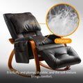 SEGMART Rocking Recliner Chair with Remote Control for Adults, PU Leather Single Recliner Chair w/ Bread-Type Thick Handrail & Side Pocket, for Home, Living Room, Lounge, 330lbs, S12548