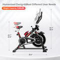 Cycling Bike, Indoor Stationary Cycling Bike with Monitor, Bottle Holder, Smooth Belt Drive Stationary Exercise Bike, Adjustable Seat Bicycle Stationary Bike for Home Cardio Gym Workout, L5362