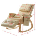 SEGMART Rocking Recliner Chair with Remote Control for Adults, PU Leather Single Recliner Chair w/ Bread-Type Thick Handrail & Side Pocket, for Home, Living Room, Lounge, 330lbs, S12548