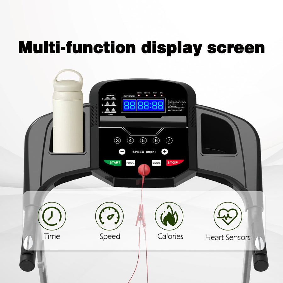 Exercise Equipment, Folding Electric Treadmill for Home, Easy Assembly Fitness Workout Equipment, Large Running Surface, Smart Digital Motorized Running Machine for Running & Walking, I9694
