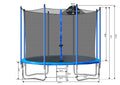 Trampoline with Enclosure, New Upgraded 10 Feet Kids Outdoor Trampoline with Basketball Hoop and Ladder, Heavy Duty Round Trampoline for Indoor Outdoor Backyard, L3740
