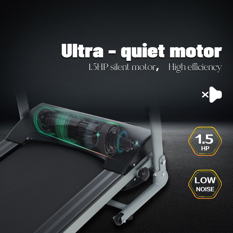 Exercise Equipment, Folding Electric Treadmill for Home, Easy Assembly Fitness Workout Equipment, Large Running Surface, Smart Digital Motorized Running Machine for Running & Walking, I9694